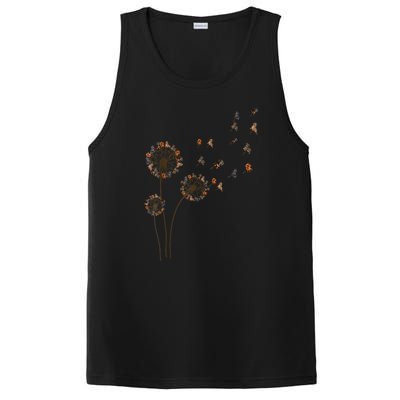 Flower Weiner Dog Long Haired Dachshund Dandelion Gift PosiCharge Competitor Tank