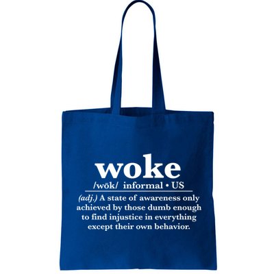 Funny Woke Definition Anti Woke Meme Gift Bag