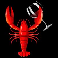 Funny Wine Drinking Lobster Red Crawfish Wine Lovers Gift Cooling Performance Crew T-Shirt
