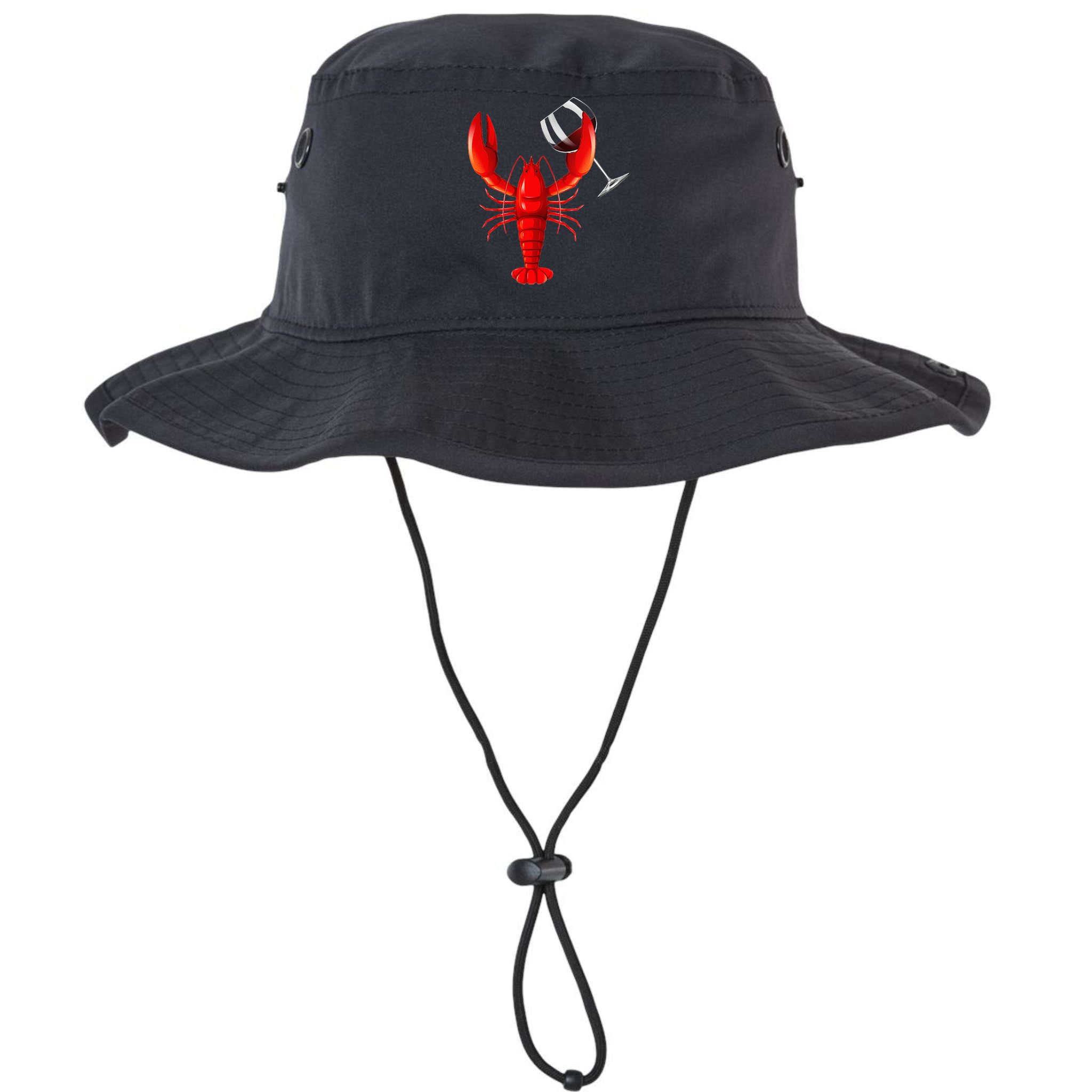 Funny Wine Drinking Lobster Red Crawfish Wine Lovers Gift Bucket Hat