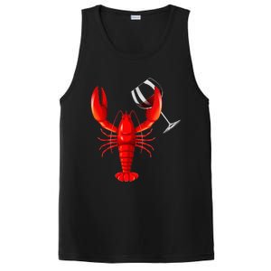 Funny Wine Drinking Lobster Red Crawfish Wine Lovers Gift PosiCharge Competitor Tank