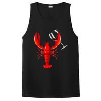 Funny Wine Drinking Lobster Red Crawfish Wine Lovers Gift PosiCharge Competitor Tank