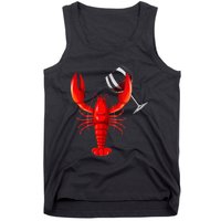 Funny Wine Drinking Lobster Red Crawfish Wine Lovers Gift Tank Top