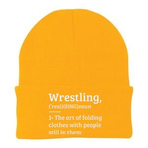 Funny Wrestling Definition Wrestler Gift Knit Cap Winter Beanie