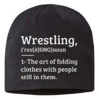 Funny Wrestling Definition Wrestler Gift Sustainable Beanie