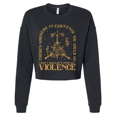 Fourth Wing Double Sided Rebecca Yarros Violet Sorrengail Cropped Pullover Crew