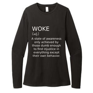 Funny Woke Definition Womens CVC Long Sleeve Shirt