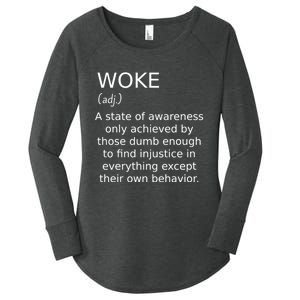 Funny Woke Definition Women's Perfect Tri Tunic Long Sleeve Shirt