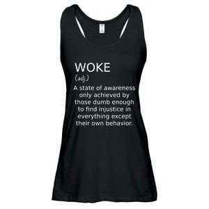 Funny Woke Definition Ladies Essential Flowy Tank