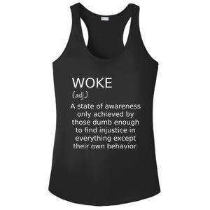 Funny Woke Definition Ladies PosiCharge Competitor Racerback Tank