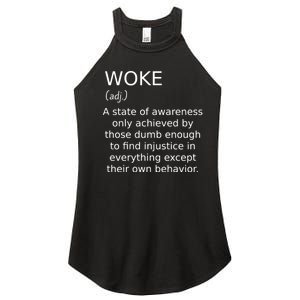 Funny Woke Definition Women's Perfect Tri Rocker Tank