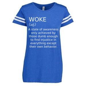 Funny Woke Definition Enza Ladies Jersey Football T-Shirt