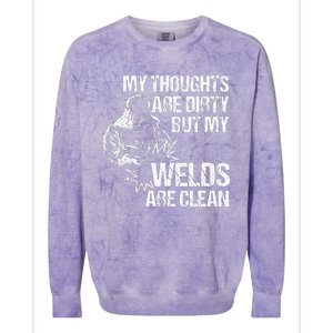 Funny Welding Designs For Men Dad Metal Workers Blacksmith Colorblast Crewneck Sweatshirt