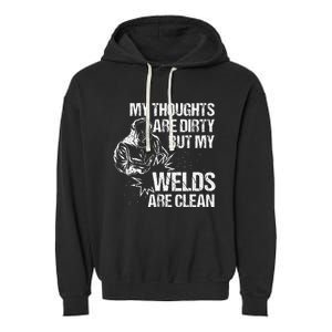 Funny Welding Designs For Men Dad Metal Workers Blacksmith Garment-Dyed Fleece Hoodie