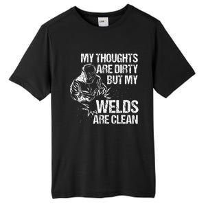 Funny Welding Designs For Men Dad Metal Workers Blacksmith Tall Fusion ChromaSoft Performance T-Shirt