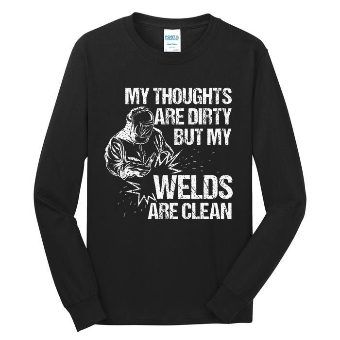 Funny Welding Designs For Men Dad Metal Workers Blacksmith Tall Long Sleeve T-Shirt