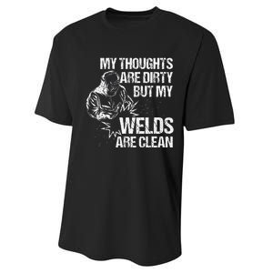 Funny Welding Designs For Men Dad Metal Workers Blacksmith Performance Sprint T-Shirt