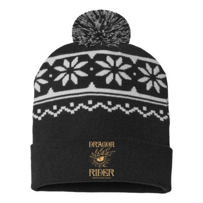 Fourth Wing Dragon Rider Eyes USA-Made Snowflake Beanie