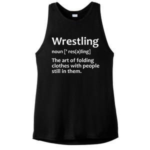 Funny Wrestling Design For Men Women Wrestlers Ladies PosiCharge Tri-Blend Wicking Tank