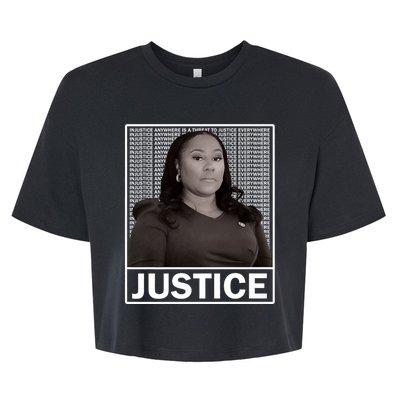 Fani Willis District Attorney Seeks Justice Premium Bella+Canvas Jersey Crop Tee