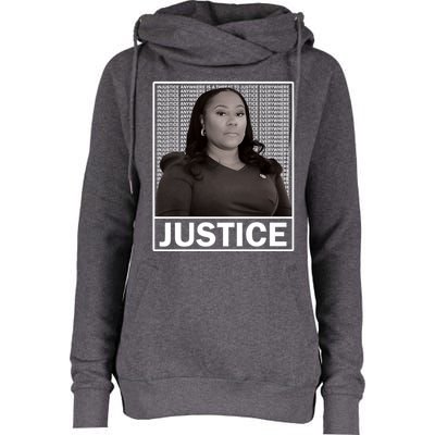 Fani Willis District Attorney Seeks Justice Premium Womens Funnel Neck Pullover Hood