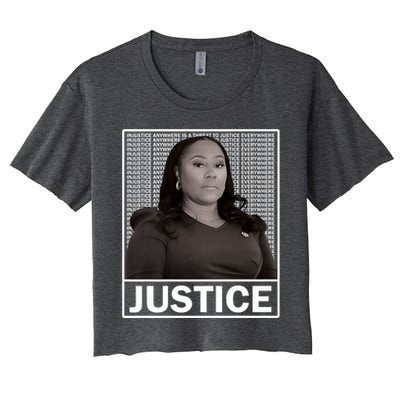 Fani Willis District Attorney Seeks Justice Premium Women's Crop Top Tee