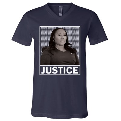 Fani Willis District Attorney Seeks Justice Premium V-Neck T-Shirt