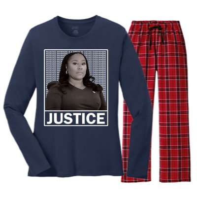 Fani Willis District Attorney Seeks Justice Premium Women's Long Sleeve Flannel Pajama Set 