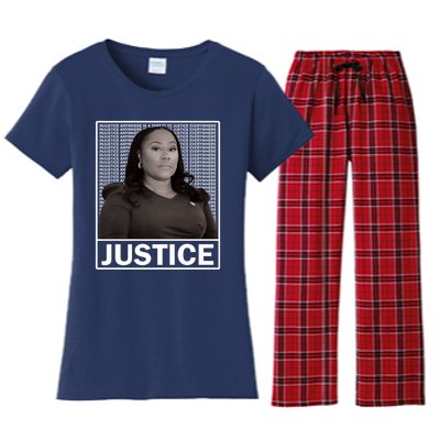 Fani Willis District Attorney Seeks Justice Premium Women's Flannel Pajama Set