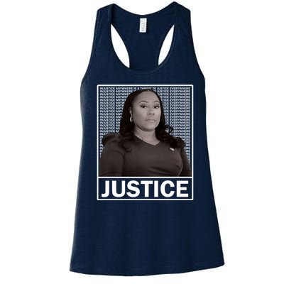 Fani Willis District Attorney Seeks Justice Premium Women's Racerback Tank