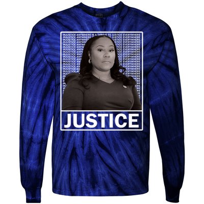 Fani Willis District Attorney Seeks Justice Premium Tie-Dye Long Sleeve Shirt