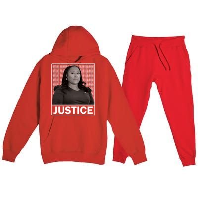 Fani Willis District Attorney Seeks Justice Premium Premium Hooded Sweatsuit Set