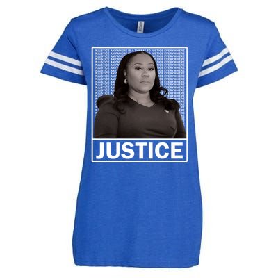 Fani Willis District Attorney Seeks Justice Premium Enza Ladies Jersey Football T-Shirt