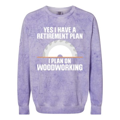 Funny Woodworking Design For Men Dad Carpenter Woodworker Colorblast Crewneck Sweatshirt