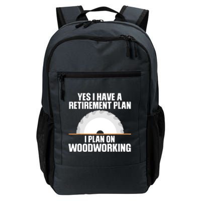 Funny Woodworking Design For Men Dad Carpenter Woodworker Daily Commute Backpack