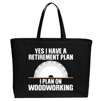 Funny Woodworking Design For Men Dad Carpenter Woodworker Cotton Canvas Jumbo Tote