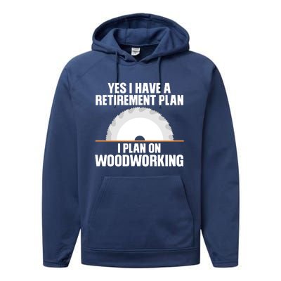 Funny Woodworking Design For Men Dad Carpenter Woodworker Performance Fleece Hoodie