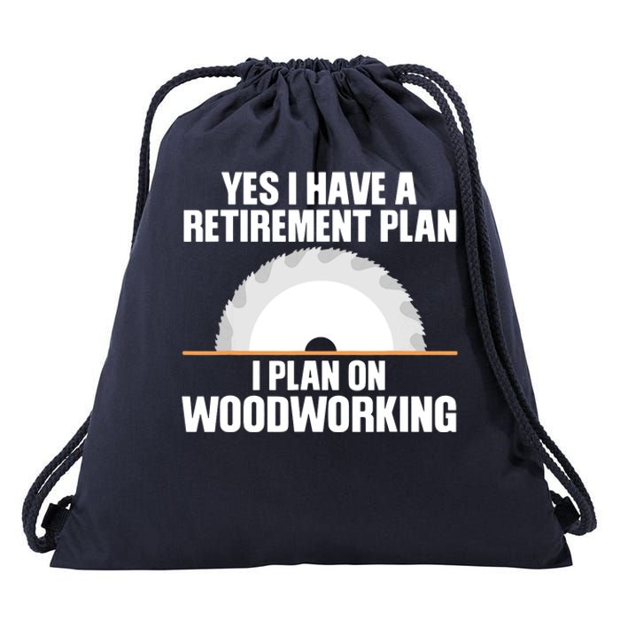 Funny Woodworking Design For Men Dad Carpenter Woodworker Drawstring Bag