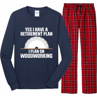 Funny Woodworking Design For Men Dad Carpenter Woodworker Long Sleeve Pajama Set