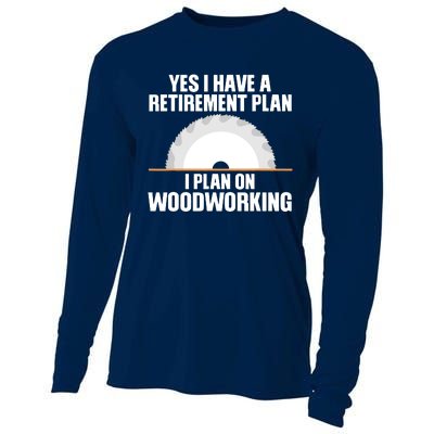 Funny Woodworking Design For Men Dad Carpenter Woodworker Cooling Performance Long Sleeve Crew