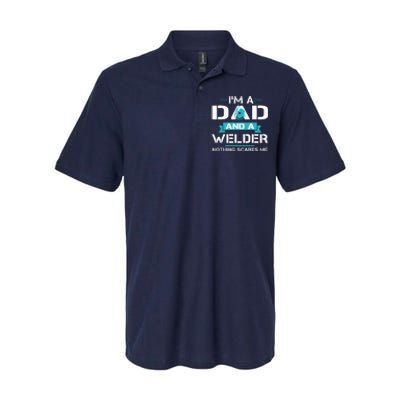 Funny Welder Dad I'm A Dad And Welder Cool Welding Softstyle Adult Sport Polo