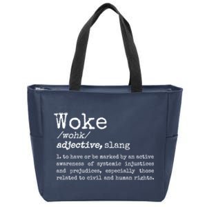 Funny Woke Dictionary Meaning Zip Tote Bag