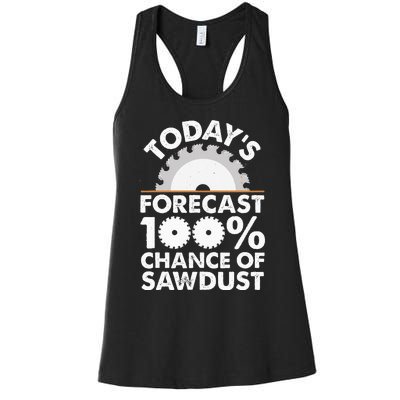 Funny Woodworking Design For Men Women Carpentry Woodworker Women's Racerback Tank