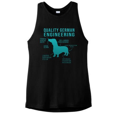 Funny Weiner Dog Joke Sarcastic German Daschund Ladies PosiCharge Tri-Blend Wicking Tank