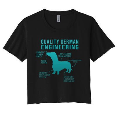 Funny Weiner Dog Joke Sarcastic German Daschund Women's Crop Top Tee