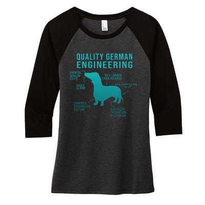 Funny Weiner Dog Joke Sarcastic German Daschund Women's Tri-Blend 3/4-Sleeve Raglan Shirt