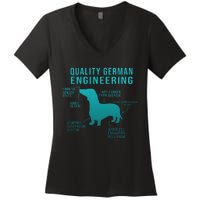 Funny Weiner Dog Joke Sarcastic German Daschund Women's V-Neck T-Shirt