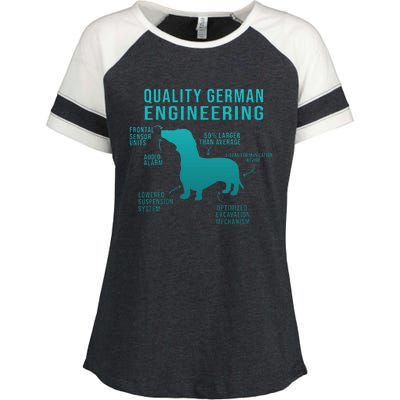 Funny Weiner Dog Joke Sarcastic German Daschund Enza Ladies Jersey Colorblock Tee