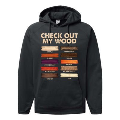 Funny Woodworking Design For Dad Woodwork Wood Carpentry Performance Fleece Hoodie