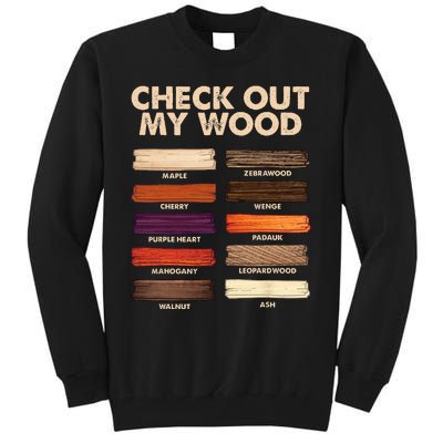 Funny Woodworking Design For Dad Woodwork Wood Carpentry Tall Sweatshirt